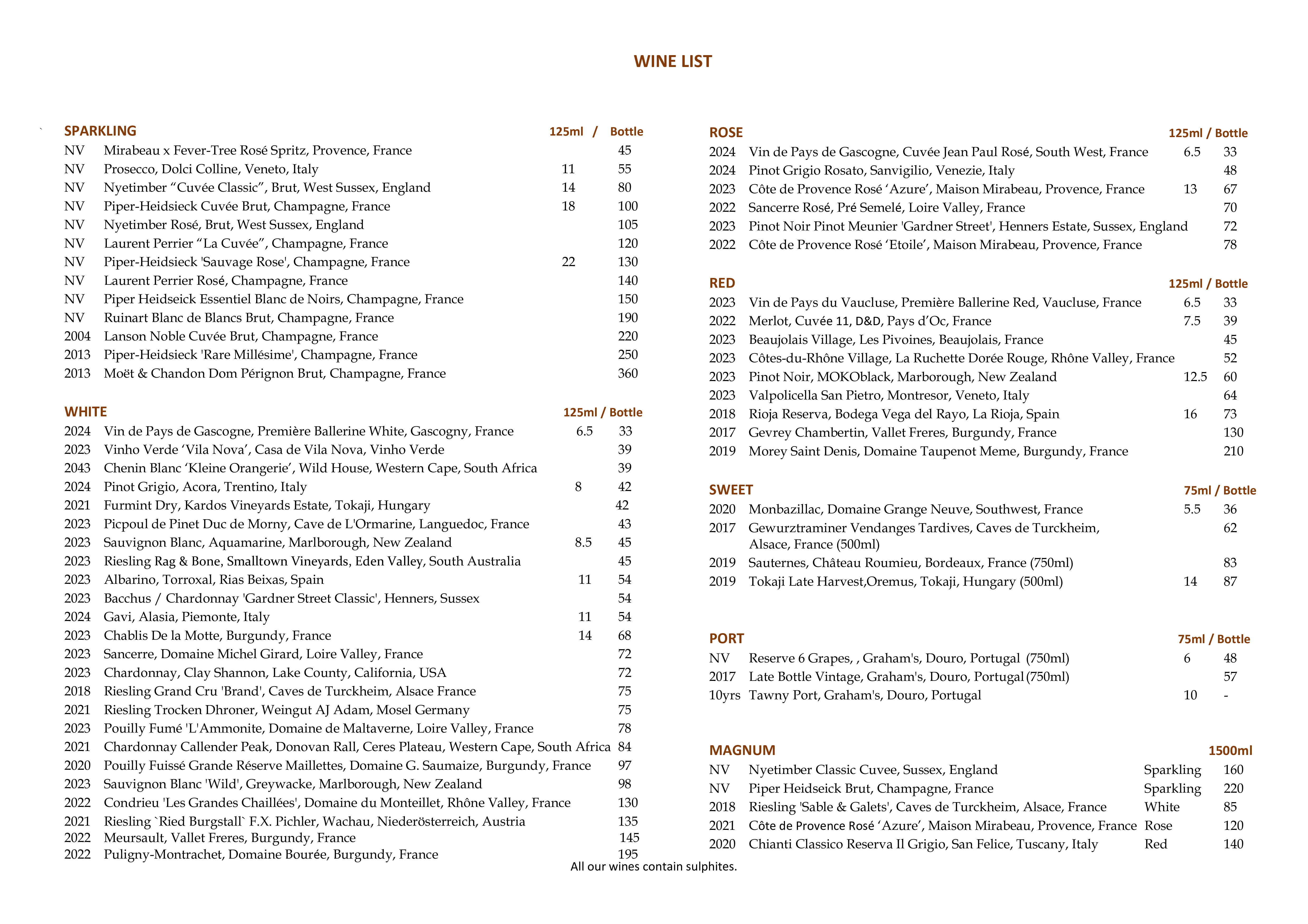 Fish Market A La Carte Page 2